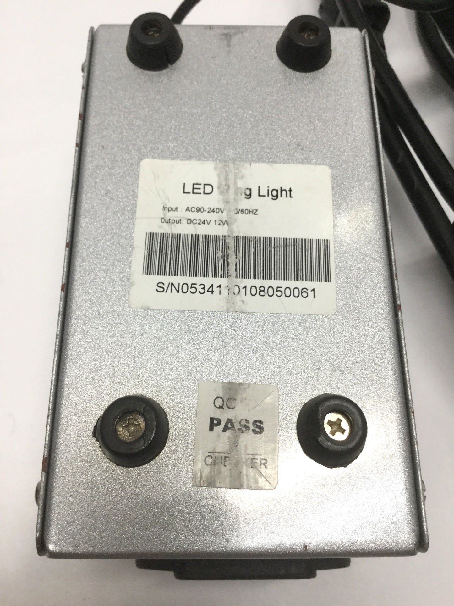 Used LED Microscope Ring Light Adjustable Power Supply 24VDC (18-25.5VDC) 5.5mm Jack