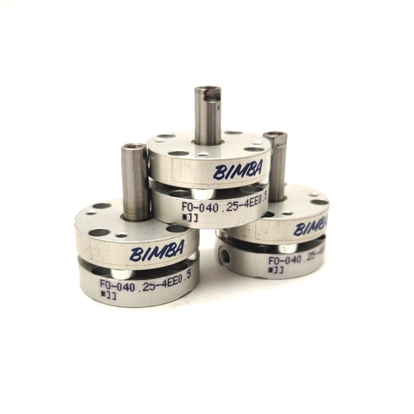 Used Lot of 3 Bimba FO-040.25-4EE0.5 FLAT-1 Compact Cylinders 3/4" Bore, 1/4" Stroke