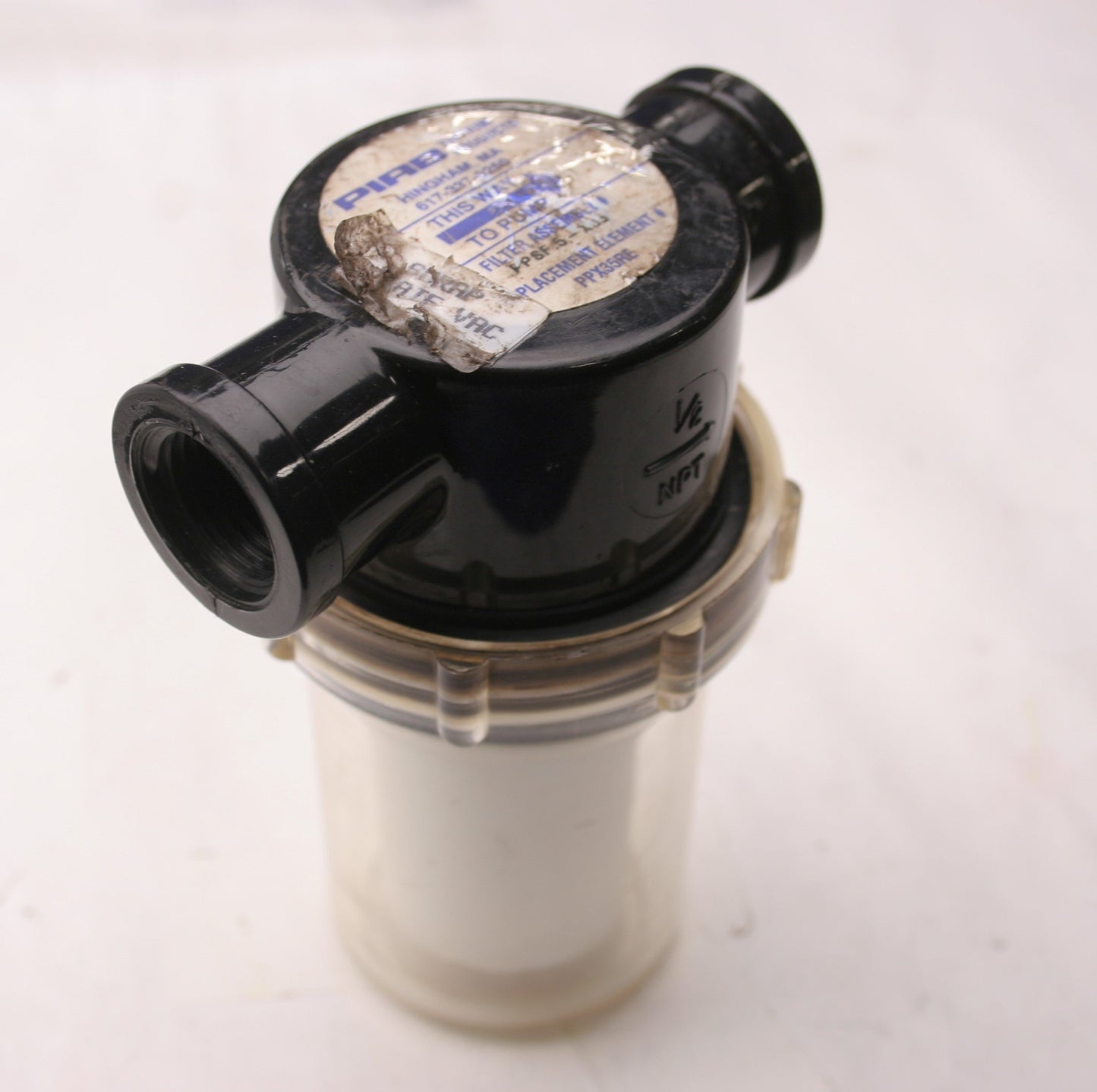 Used PIAB PPSF.5-X35 Filter Assembly & Element for Vacuum Pumps, 10µm, 1/2" NPT