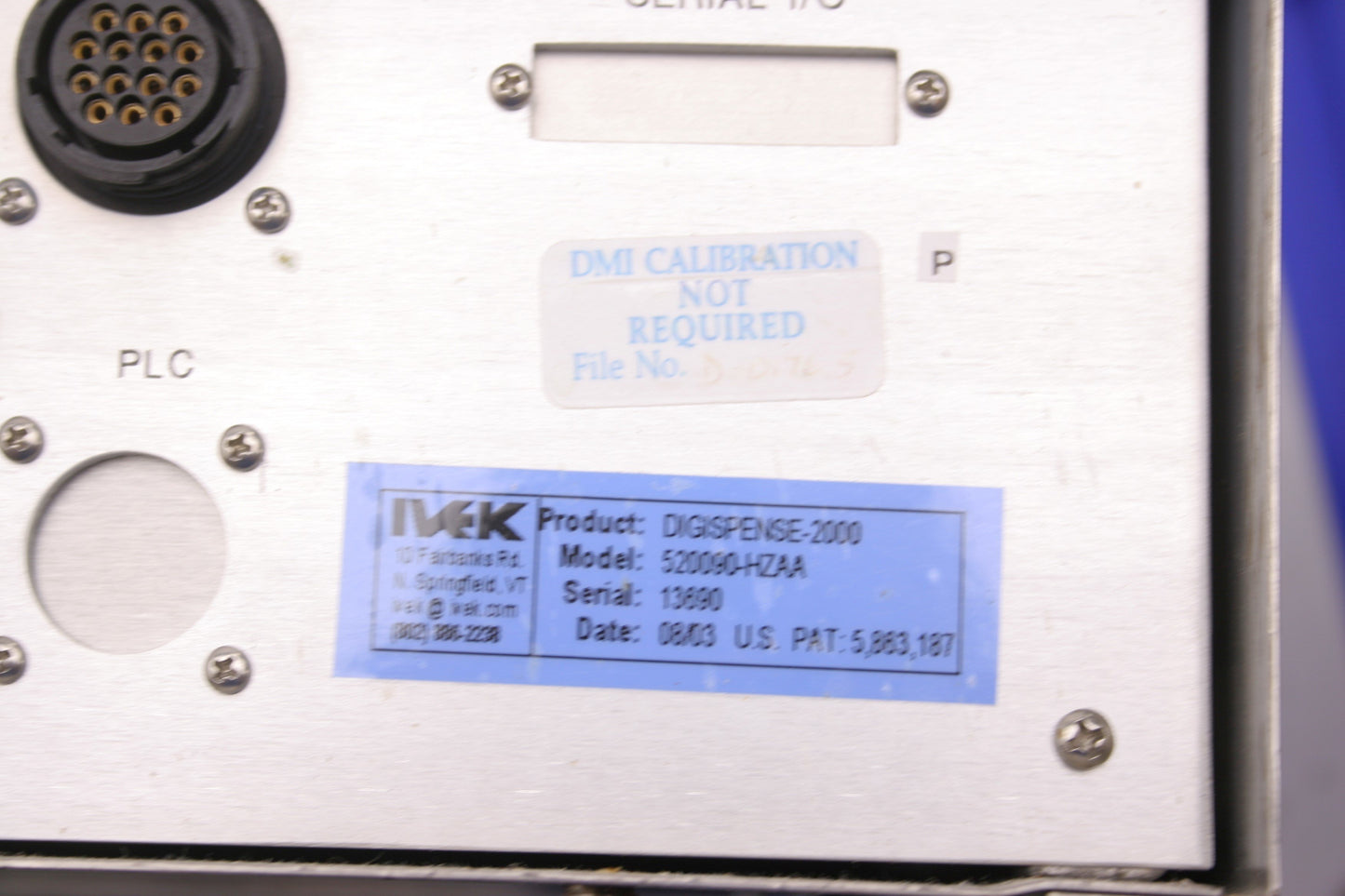 Used Ivek Digispense-2000 520090-HZAA Digital Liquid Dispenser, Voltage: 120VAC