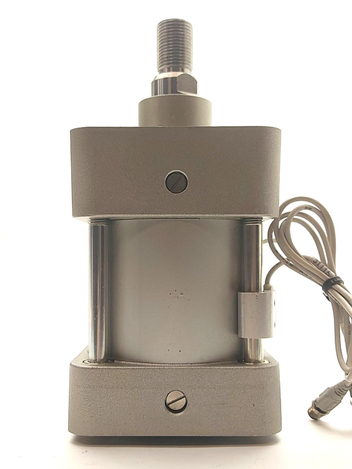 Used SMC NCDA1B325-0100 Pneumatic Cylinder, 1" Stroke, 3.25" Bore, 3/8"NPT w/Switches
