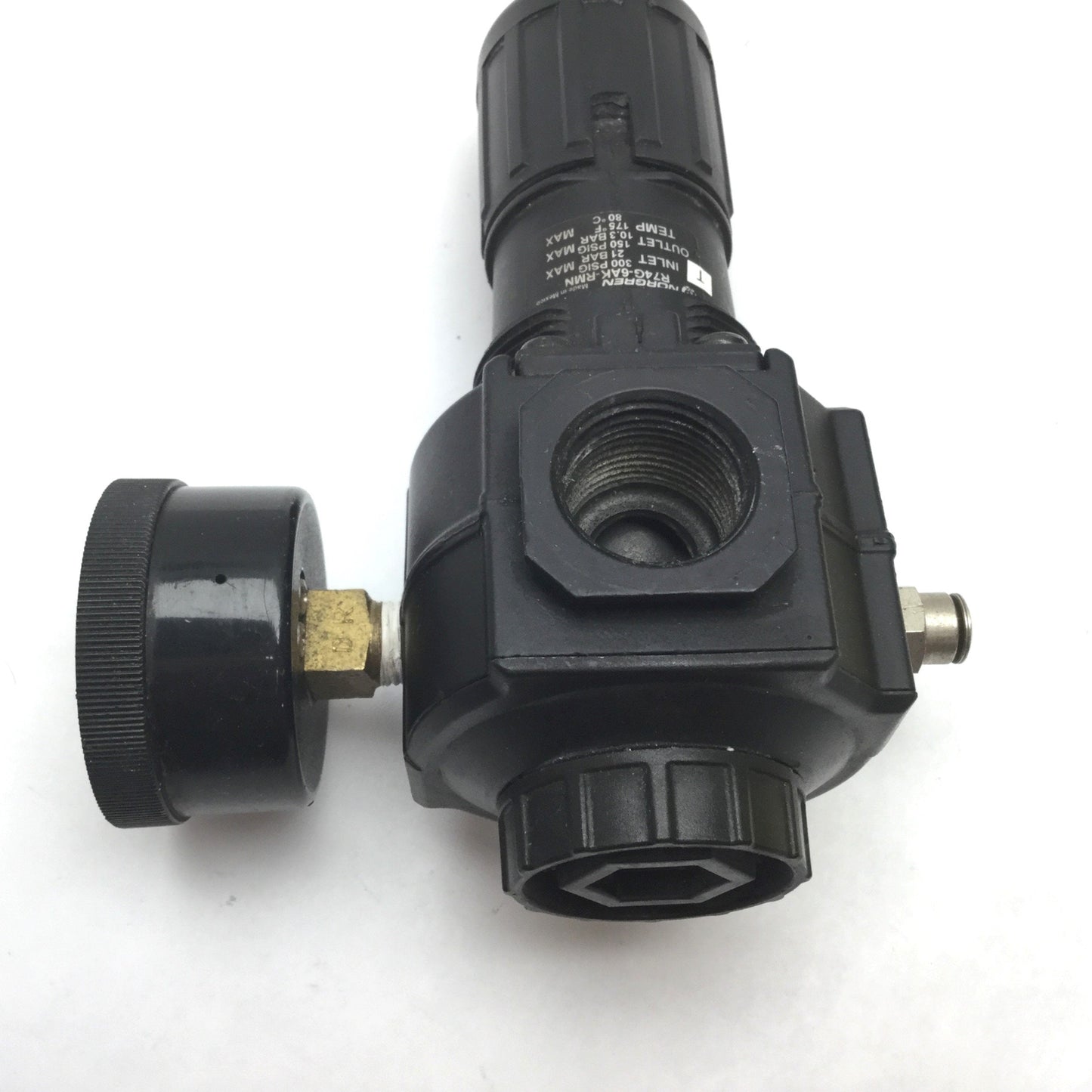 Used Norgren R74G-6AK-RMN Regulator, Inlet: 300psi Max, Outlet: 150psi Max, 3/4" NPT