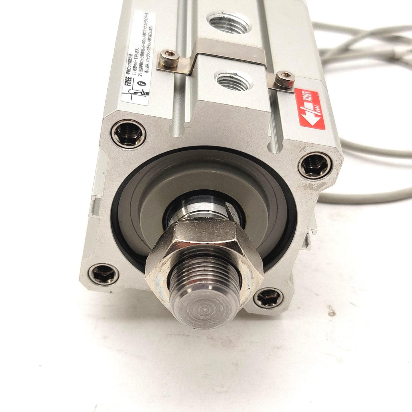 Used SMC CDLQA50-100DM-F Double Acting Compact Cylinder W/Lock & Switch Stroke: 100mm
