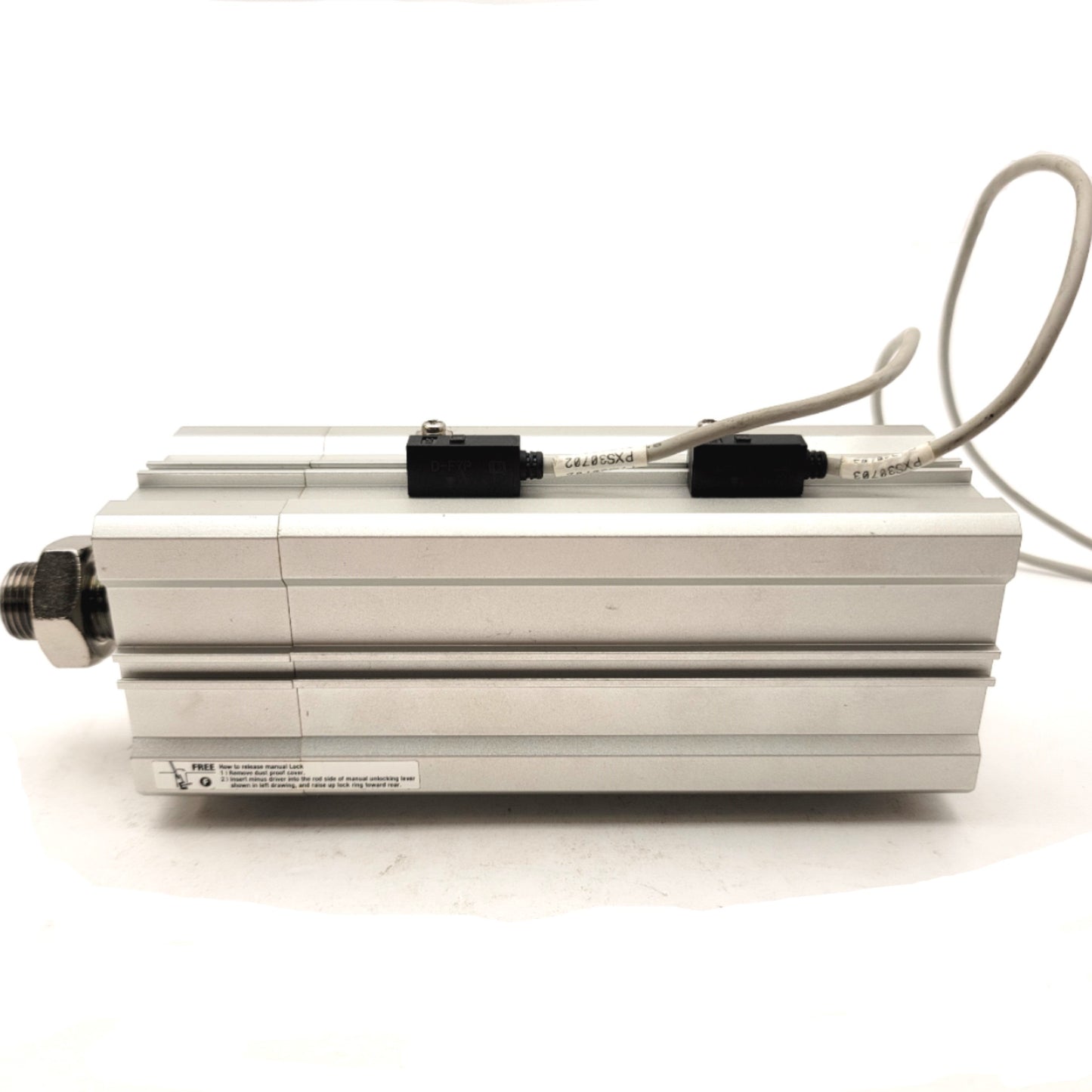 Used SMC CDLQA50-100DM-F Double Acting Compact Cylinder W/Lock & Switch Stroke: 100mm
