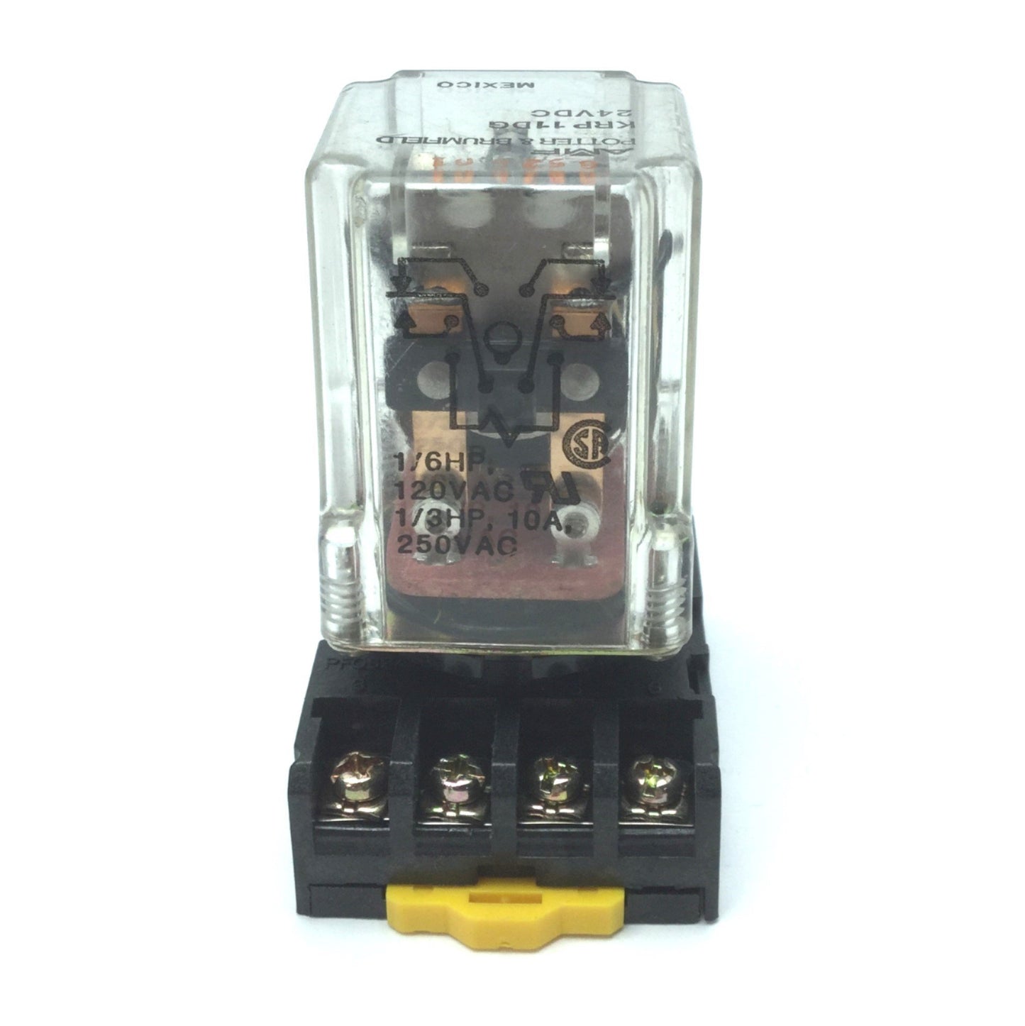 Used Potter and Brumfield KRP-11DG-24 Relay with ACI 115903 Relay Socket Base