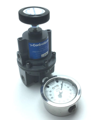 Used ControlAir Type 700 Regulator, 0-30psi Output, with Noshok 316 SS 0-60 psi Gauge