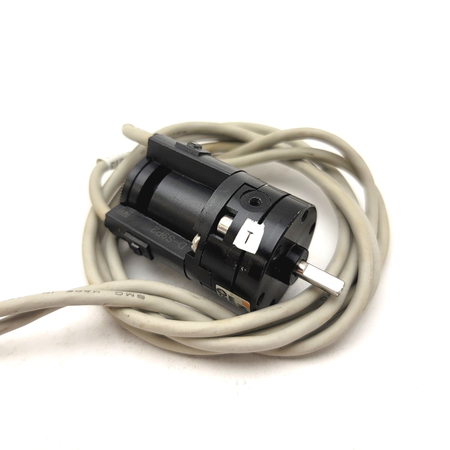 Used SMC NCRB1BW10-270S Pneumatic Rotary Actuator With D-S9P1 Auto Switches, 270°