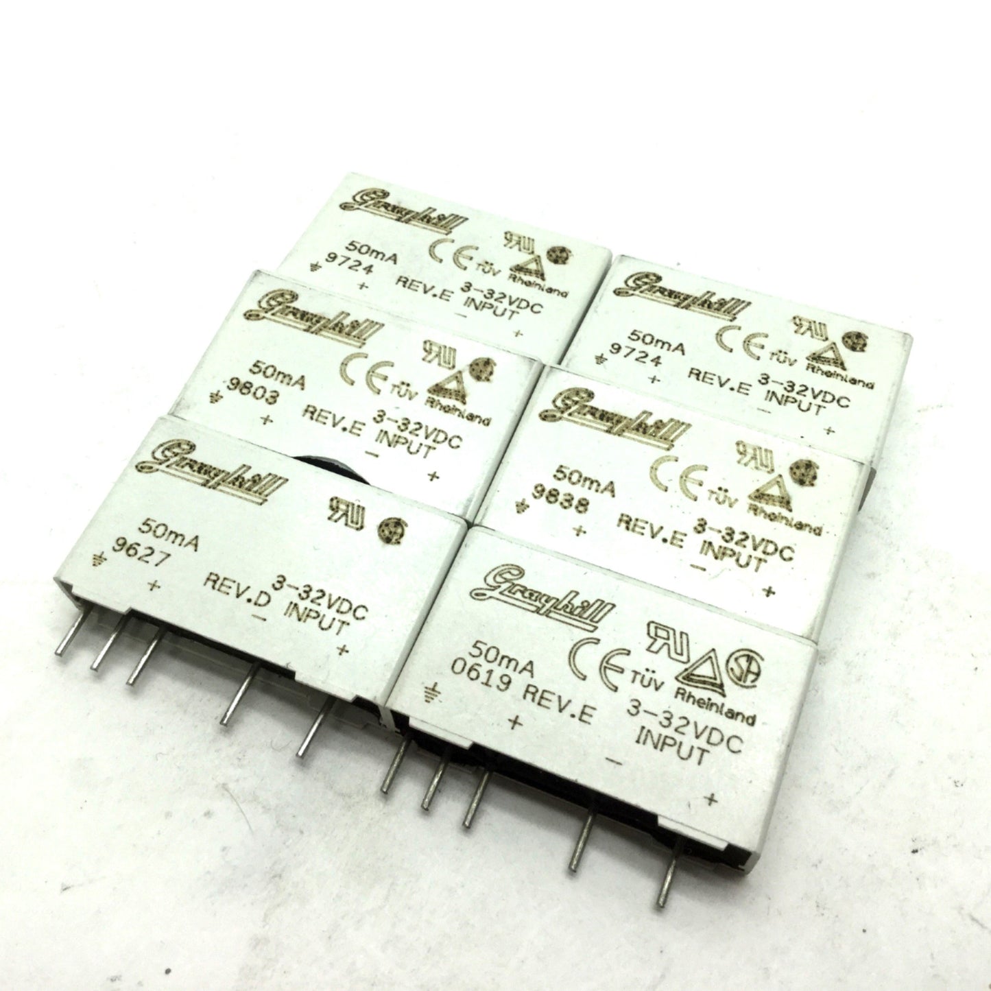 Used Lot of 6 Grayhill 70M-IDC5 Relays, Input: 3-32VDC, 50mA