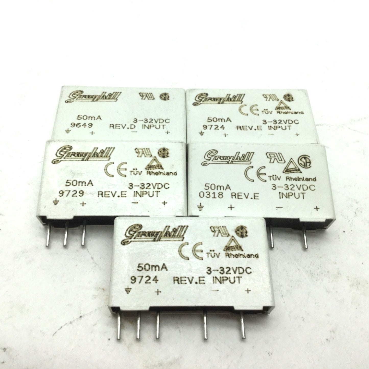 Used Lot of 5 Grayhill 70M-IDC5 Relays, Input: 3-32VDC, 50mA
