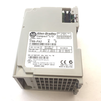 New – Open box Allen Bradley 1769-PA2 Compact I/O Power Supply 120/240VAC Input, 5/24VDC Output
