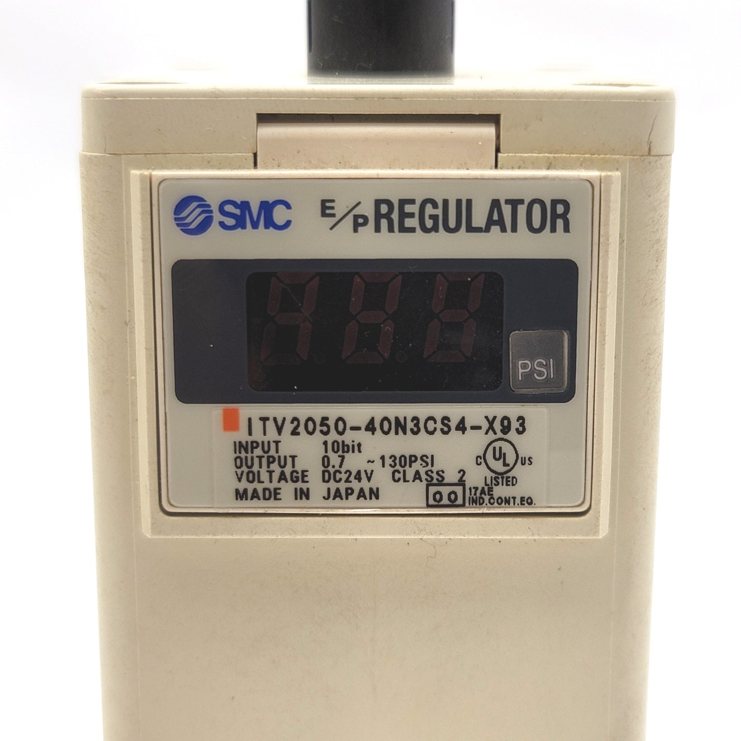 Used SMC ITV2050-40N3CS4-X93 Electro-Pneumatic Regulator 0.7-130psi, 24VDC, 10bit