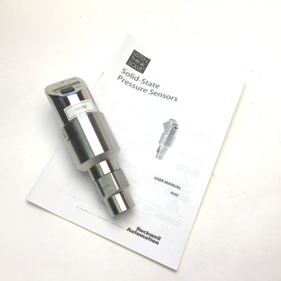 Used Allen Bradley 836E-DC1CC1-D4 Pressure Switch PNP, -15 to 15PSI 1/4" NPT 12-30VDC