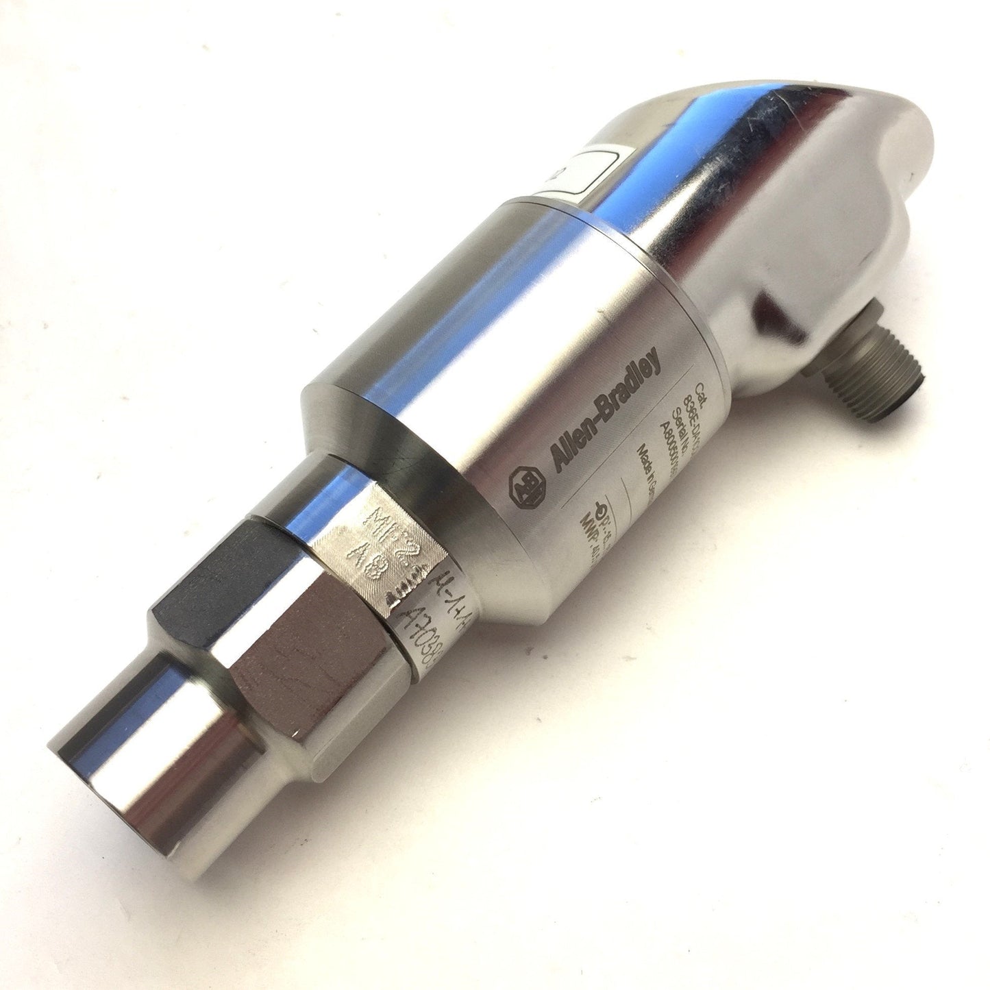 Used Allen Bradley 836E-DC1CC1-D4 Pressure Switch PNP, -15 to 15PSI 1/4" NPT 12-30VDC