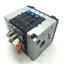 Used Lot of 3 Festo CPV14-M1H-5LS-1/8 Solenoid Valves on Manifold, 5-Port 2-Pos