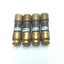 Used Lot of 4 Fusetron FRN-R 5 Dual-Element Time-Delay 5A Fuses, Class RK5, 2" x 0.6"