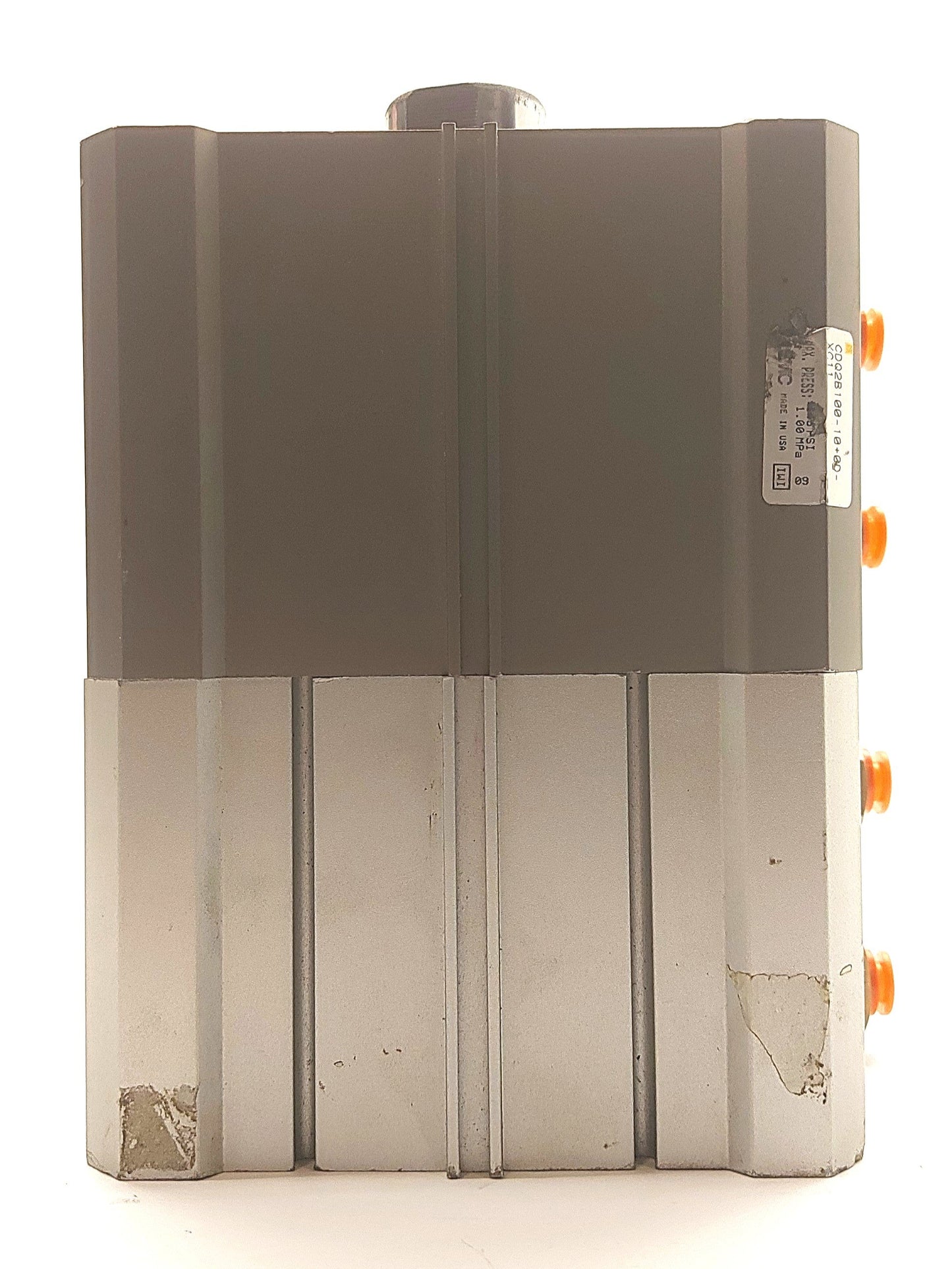 Used SMC CDQ2B100-10+0D-XC11 Dual Stage Pneumatic Cylinder 2x 10mm Stroke 100mm Bore
