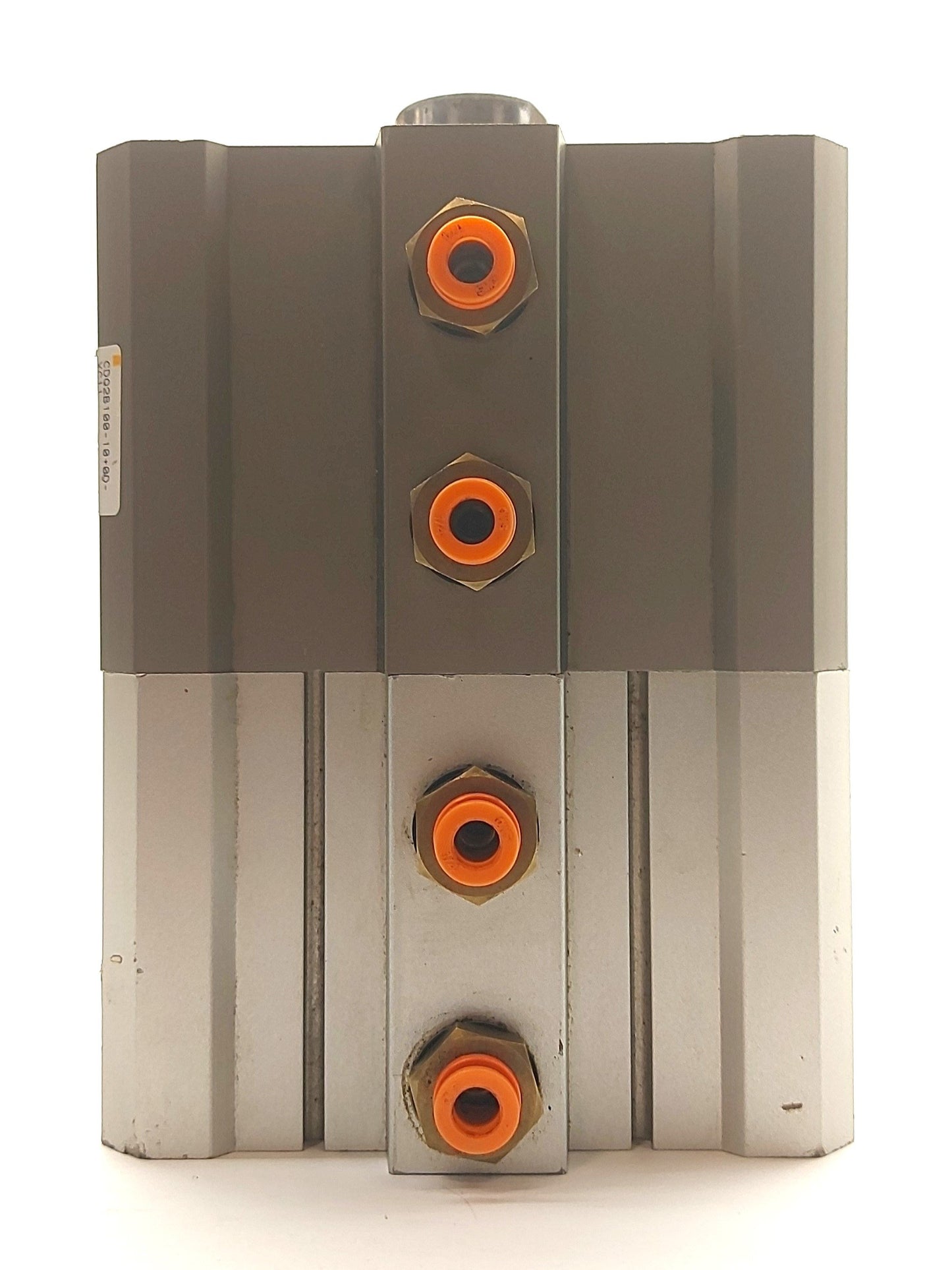 Used SMC CDQ2B100-10+0D-XC11 Dual Stage Pneumatic Cylinder 2x 10mm Stroke 100mm Bore