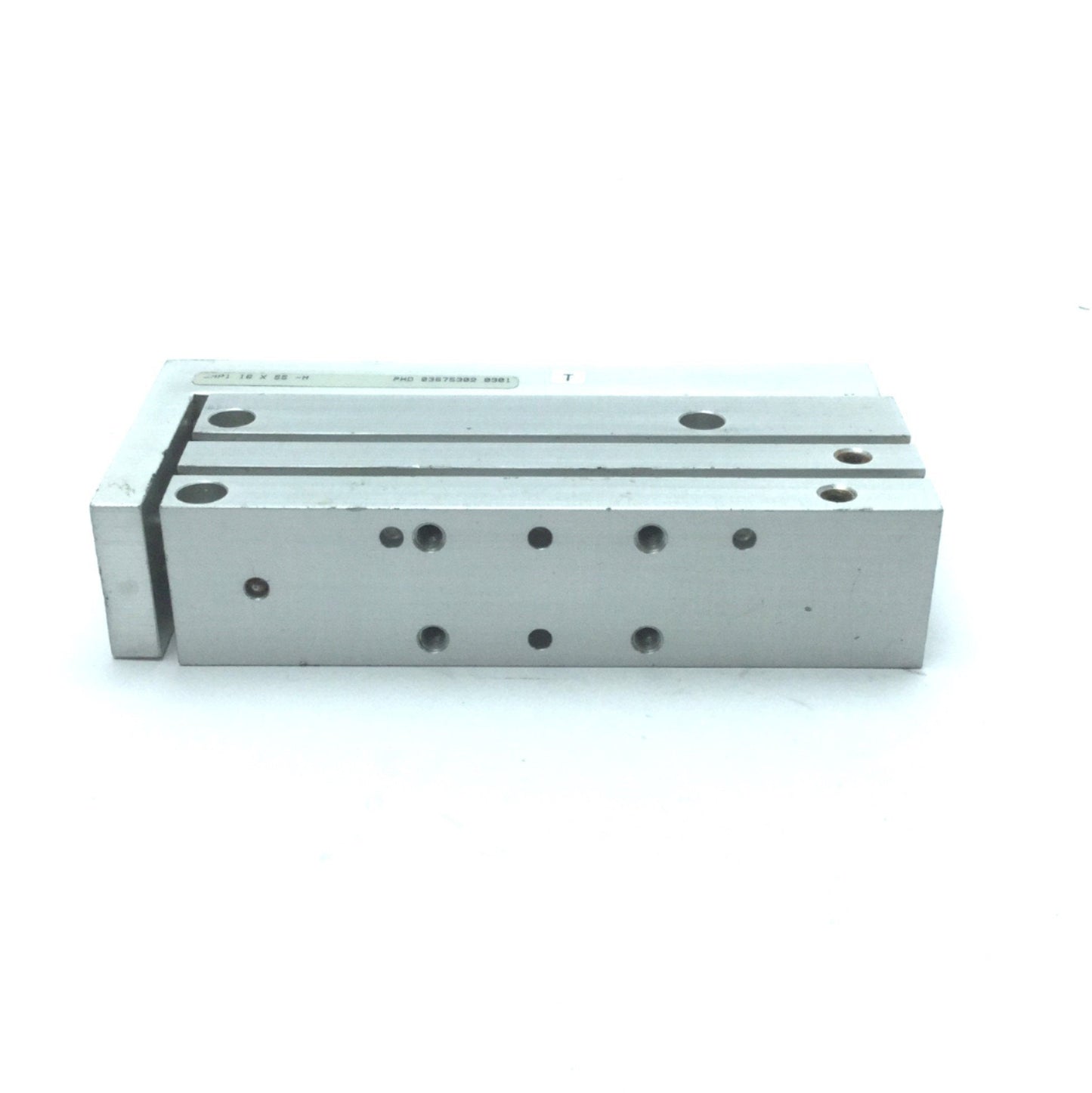 Used PHD SHP1 16x55-M Pneumatic Cylinder Slide, 16mm Bore, 55mm Stroke, M5x0.8 Ports