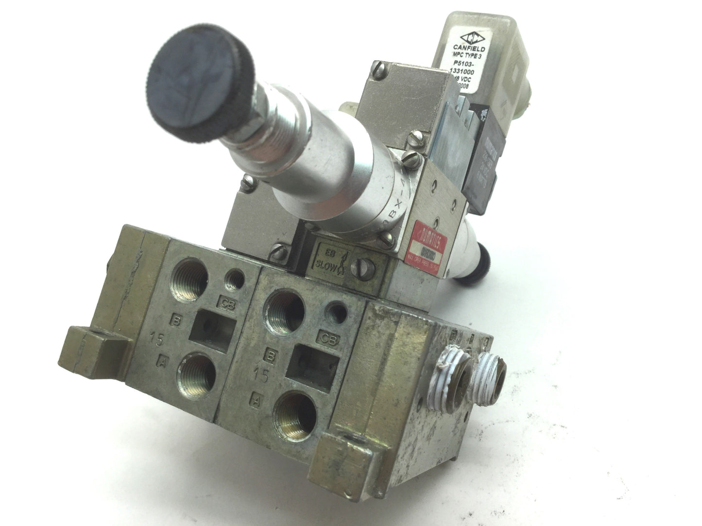 Used Numatics 031SA4004011B & 031SA4154000061 Solenoid Valves, Regulator, 2-Pos 5-Way