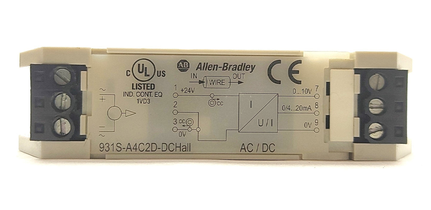 Used Allen Bradley 931S-A4C2D-DCHall Signal Conditioner 0-30A to 0/4-20mA & 0-10VDC
