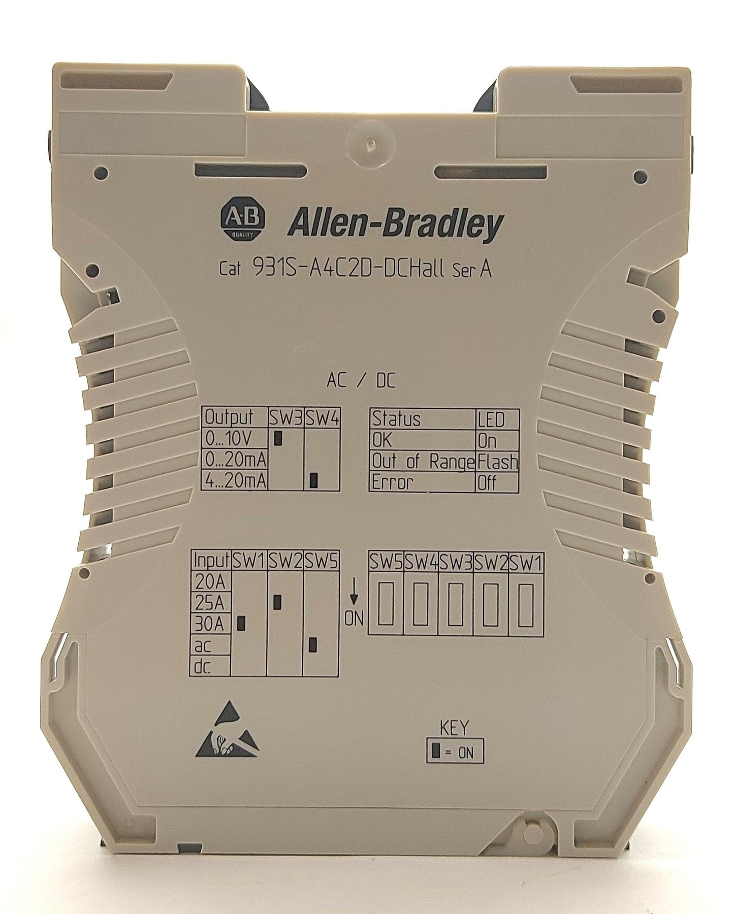 Used Allen Bradley 931S-A4C2D-DCHall Signal Conditioner 0-30A to 0/4-20mA & 0-10VDC