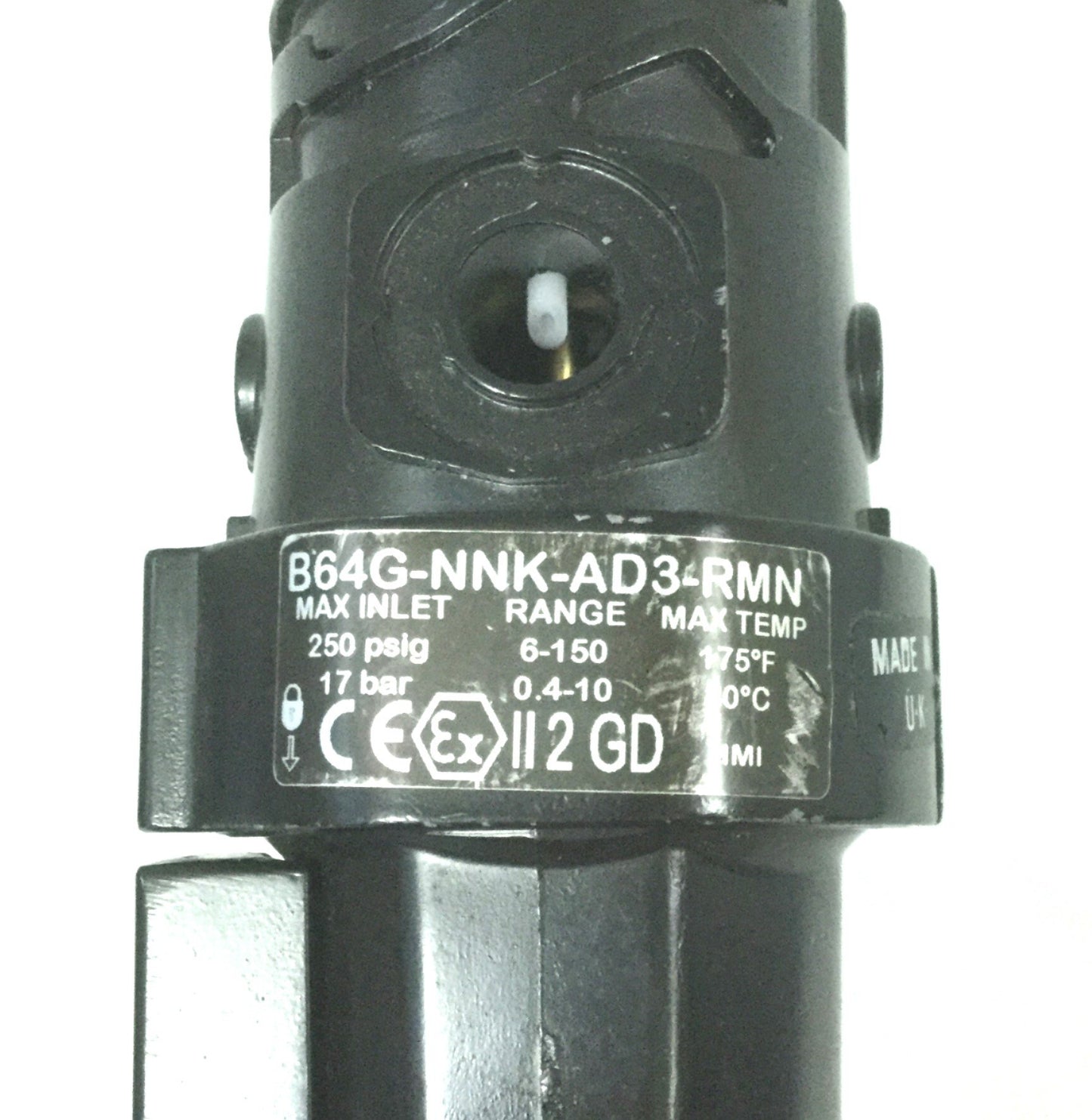 Used Norgren B64G-NNK-AD3-RMN Filter Regulator, 6-150psi, Automatic Drain