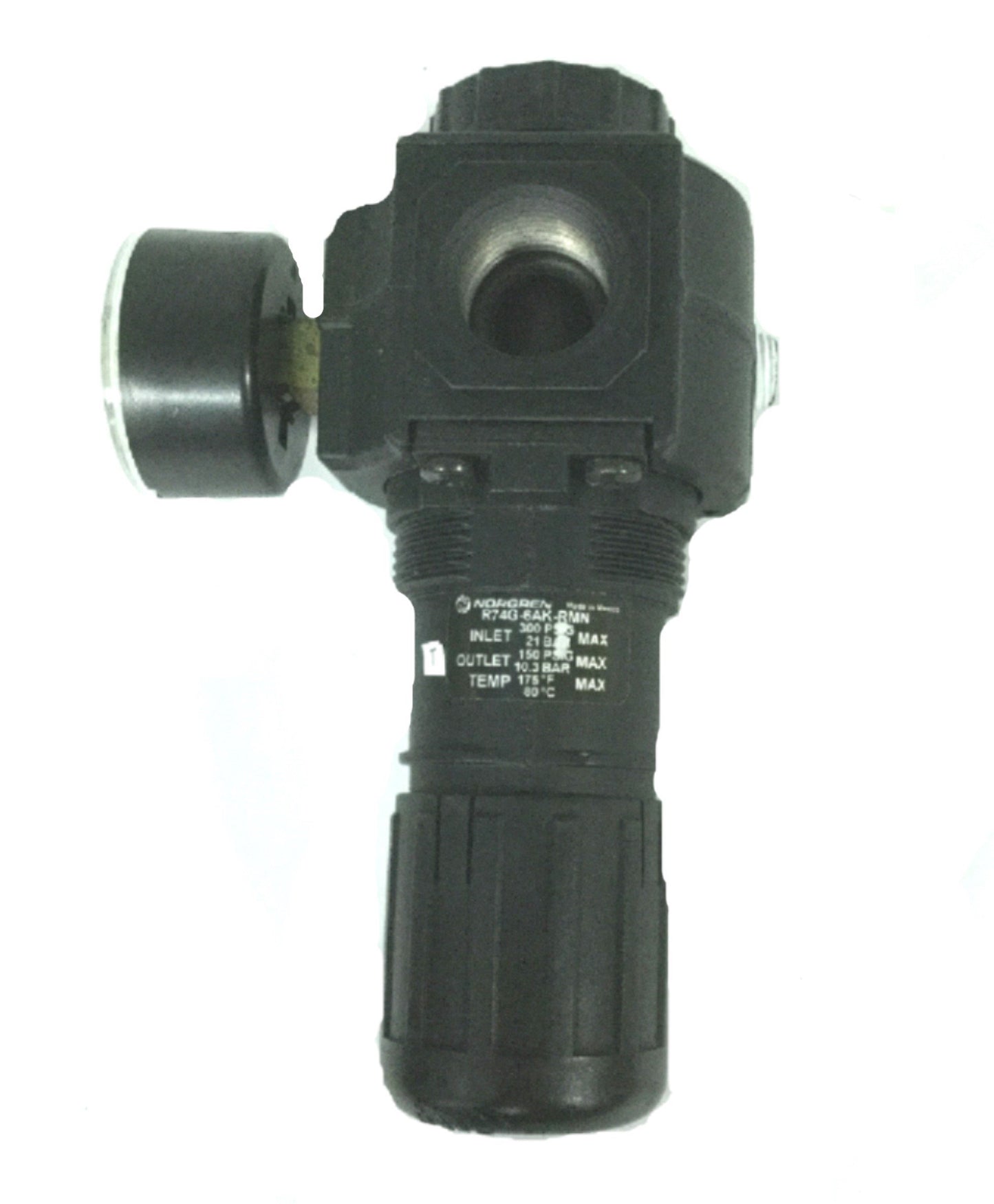 Used Norgren Excelon R74G-6AK-RMN General Purpose Regulator, 3/4" NPT, with Gauge