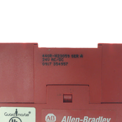 Used Allen-Bradley 440R-N23059 Safety Relay 2x Switch Input 3-Pole NO Output 24VAC/DC