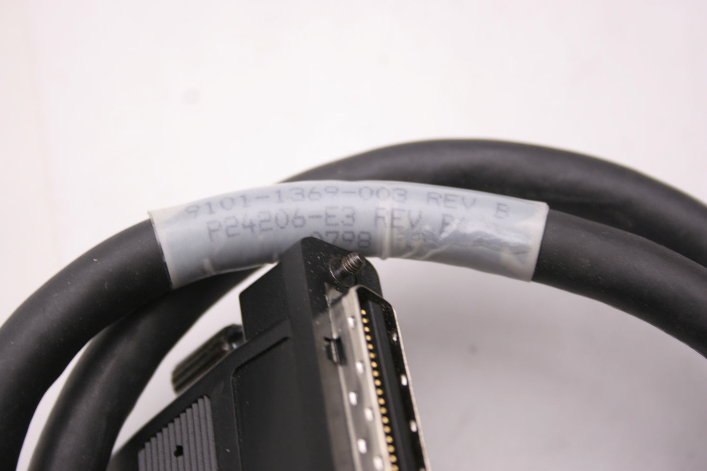 Used Allen Bradley 9101-1369-003 REV B Interface Cable 3' Long 50 POS Female D-Sub