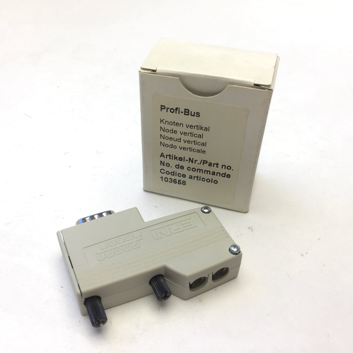 New Profibus 103658 D-Sub Cable 4/40UNC Vert Node Screw Term Connector Bus Interface