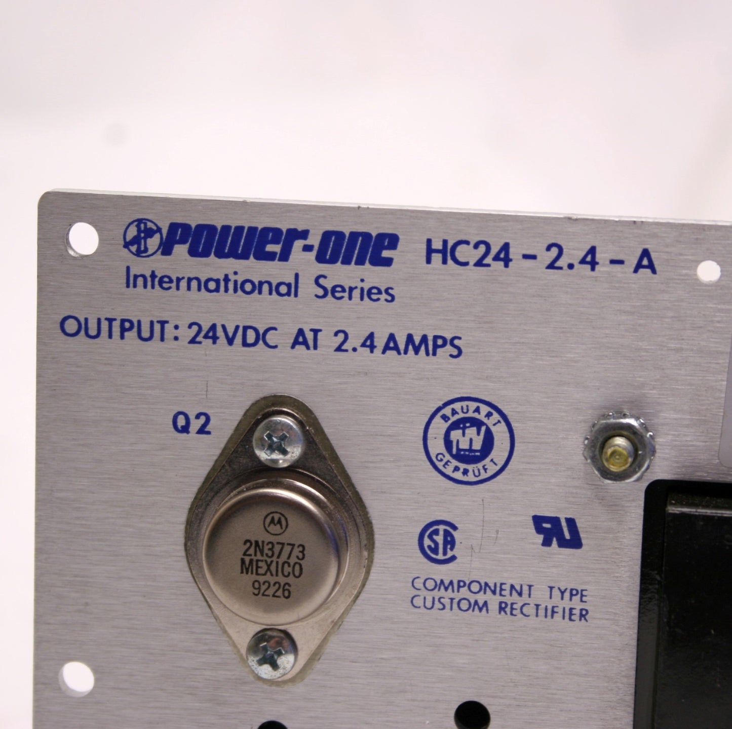 Used Power One HC24-2.4-A International Power Supply In: 100-240VAC, Out: 24VDC 2.4A