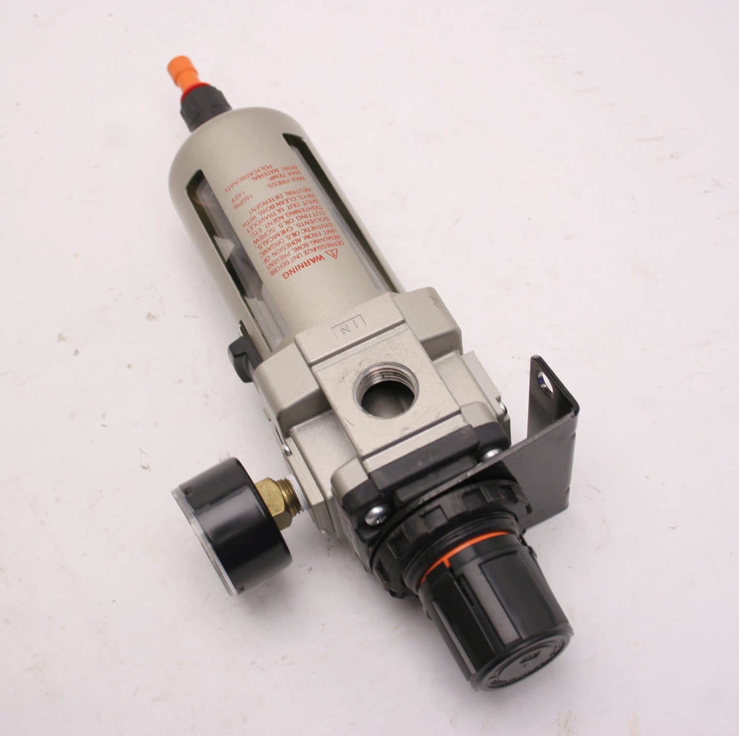 Used SMC AW40-N04BG-Z Filter/Regulator, 0-150 Gauge, *Drain Wont Seal, Added Plug*