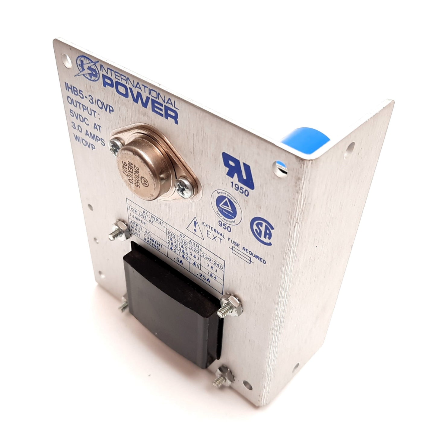 Used International Power IHB5-3/OVP Power Supply, Out: 5VDC, In: 100/120/220/240VAC