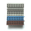 Used Lot of 10 Weidmuller ZIA 1.5/3L-1S Terminal Blocks w ZVL 1.5 Distribution Plugs