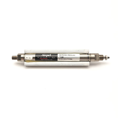 Used Airpel E9D3.0UT1T3T4 Anti-Stiction Air Cylinder Stroke: 3" 100psi Max 10-32 UNF