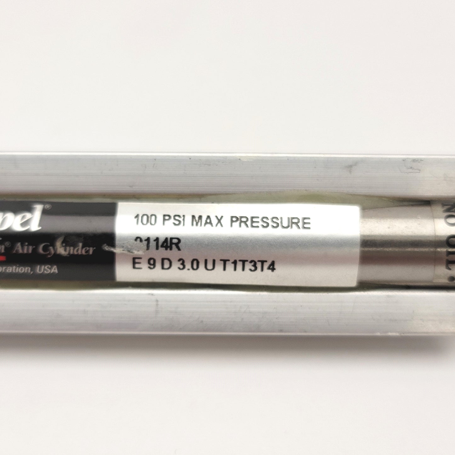 Used Airpel E9D3.0UT1T3T4 Anti-Stiction Air Cylinder Stroke: 3" 100psi Max 10-32 UNF