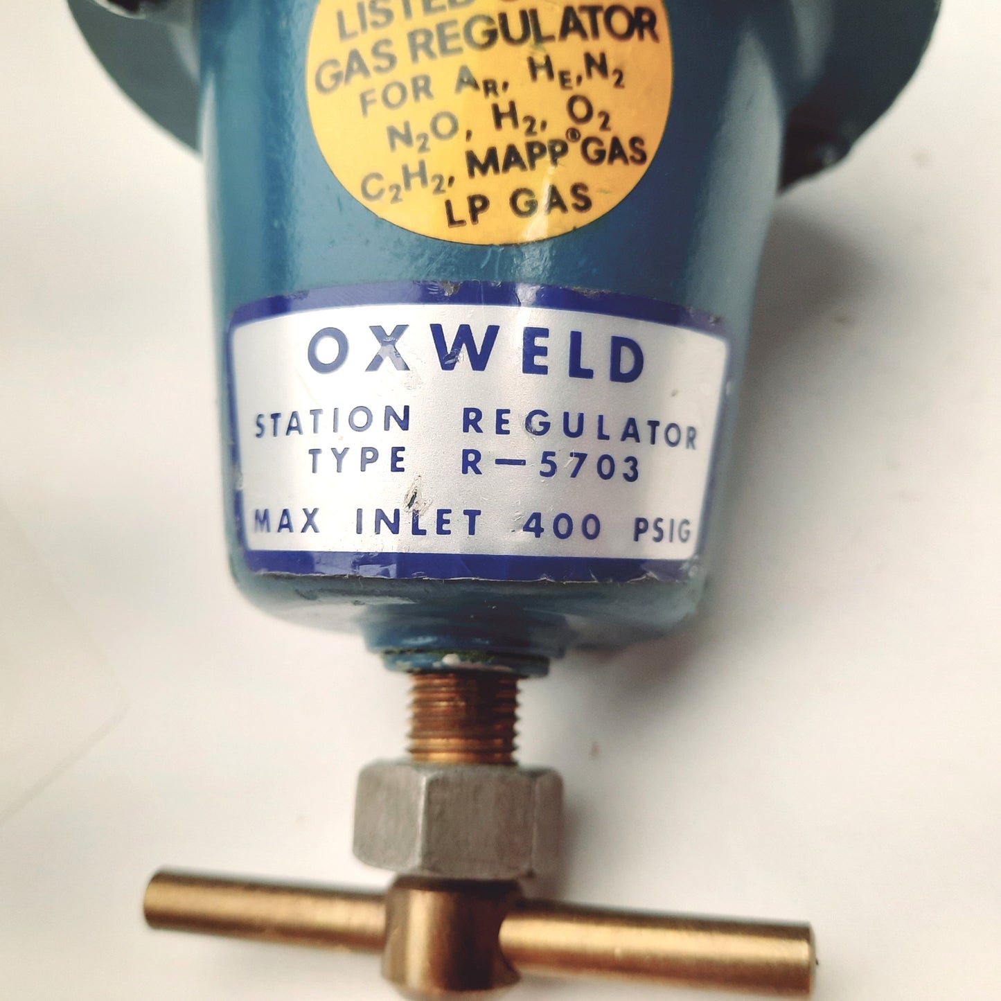 Used Oxweld R-5703 639630 High Capacity Pipeline Station Regulator 0-75PSIG 1/2" NPT