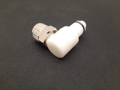 New – Open box CPC Colder PLCD21006 Acetal Quick-Disconnect Fitting, Compression Elbow 3/8"