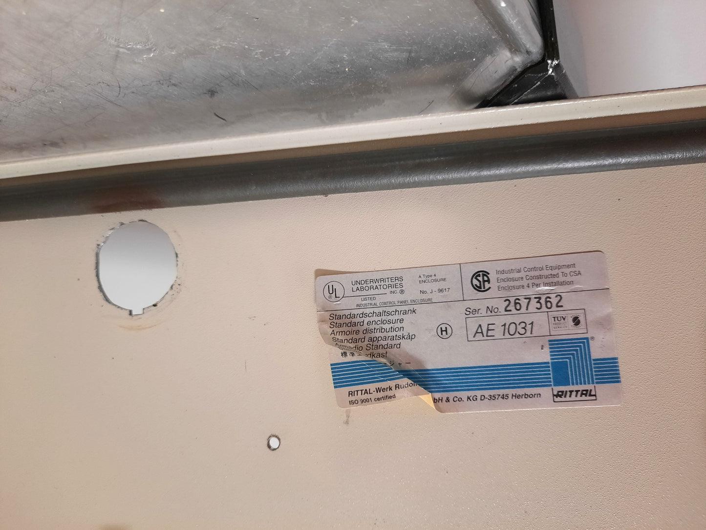 Used Rittal AE 1031 Compact Electrical Enclosure Cabinet Box 15" x 12" x 8.3"