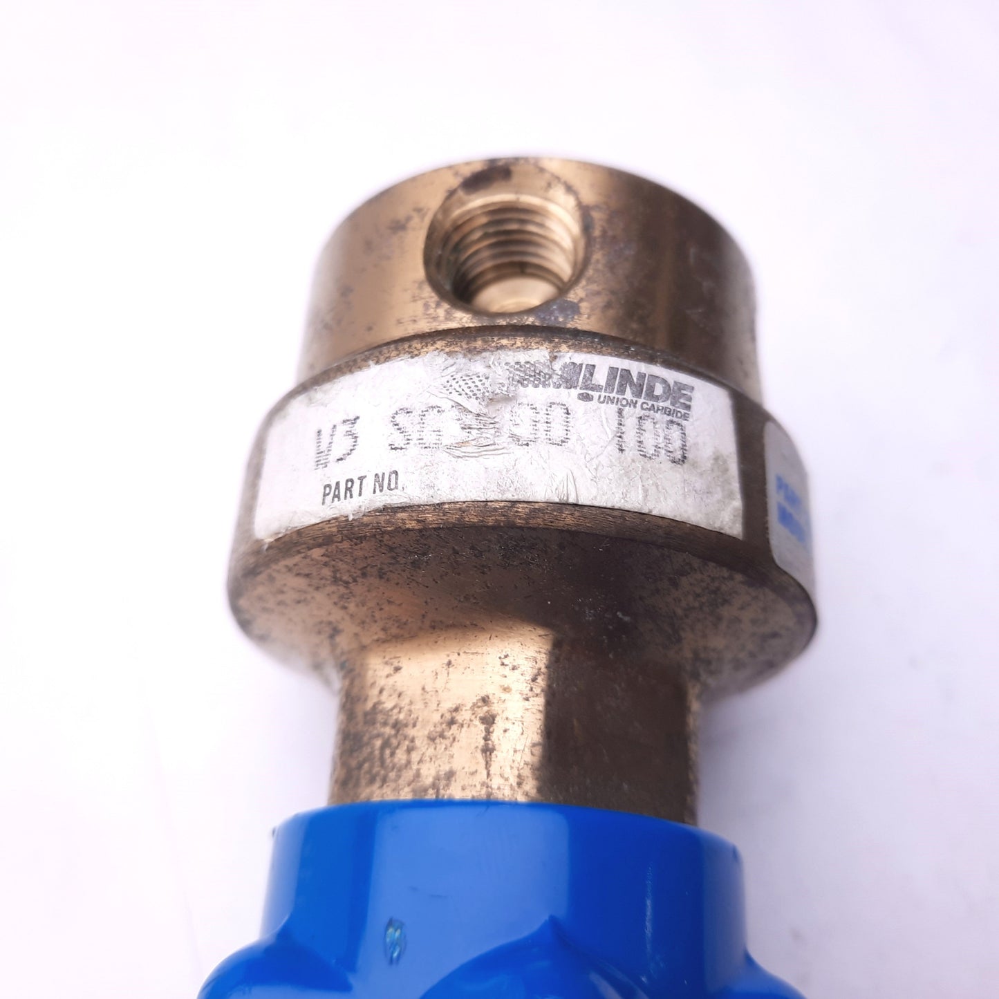 Used Linde SG-3800-100 Union Carbide Regulator Valve Inlet: 3800PSIG, Outlet: 100PSIG