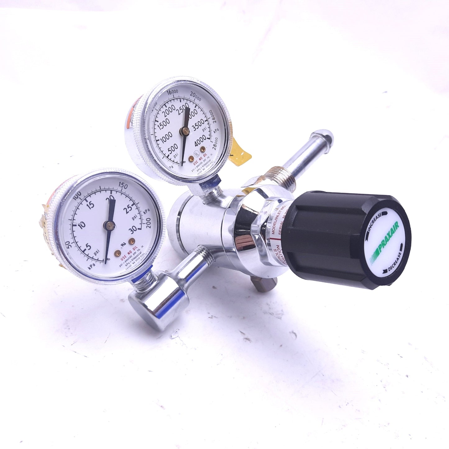 Used Concoa 3151301-M1Q Regulator 500 CGA Connector 1/4" NPT Inlet Gauge: 0-4000PSI