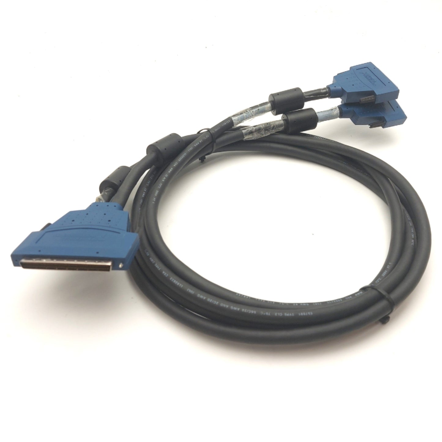 Used NI 182849C-02 I/O Cable, 100-Pin SCSI Male to 2x 68-Pin SCSI Female, 2m Long