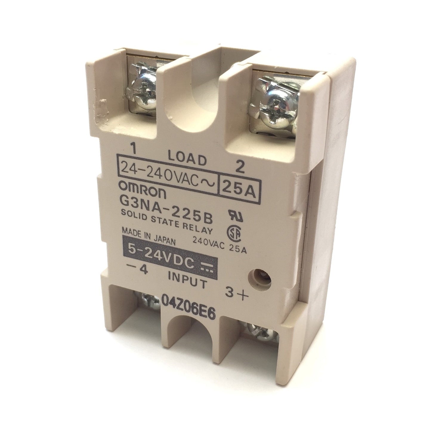 Used Omron G3NA-225B Solid State Relay SSR, Input: 5-24VDC, Output: 24-240VAC 25A