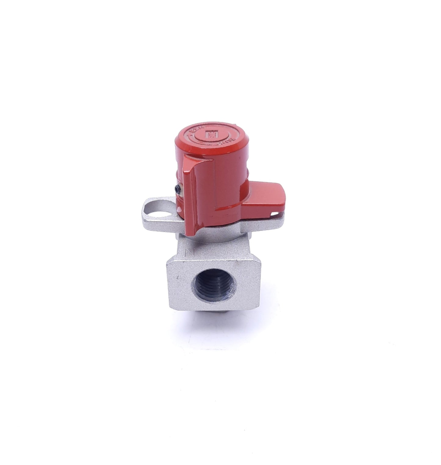 Used SMC VHS20-F02 3-Port Lock Out/Relief Hand Valve, 1/4" NPT, Locking Holes