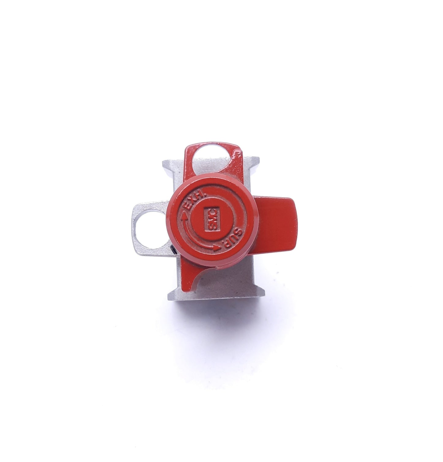 Used SMC VHS20-F02 3-Port Lock Out/Relief Hand Valve, 1/4" NPT, Locking Holes