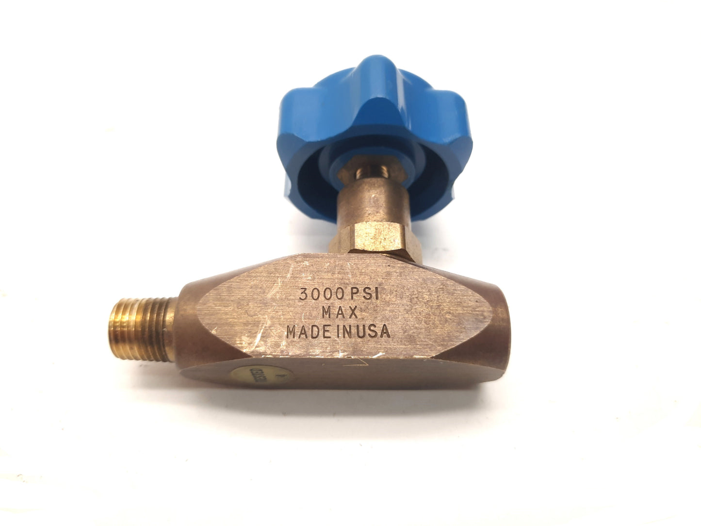 Used Linde Brass Needle Flow Control Valve 3000 PSI 1/4" NPT Male to Female