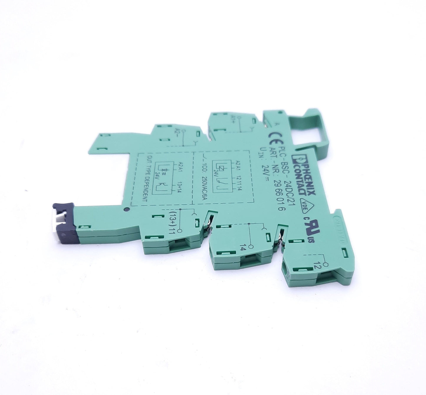 Used Lot of 3 Phoenix Contact PLC-BSC-24DC/21 Terminal Blocks w/ 2961105 SPDT Relays