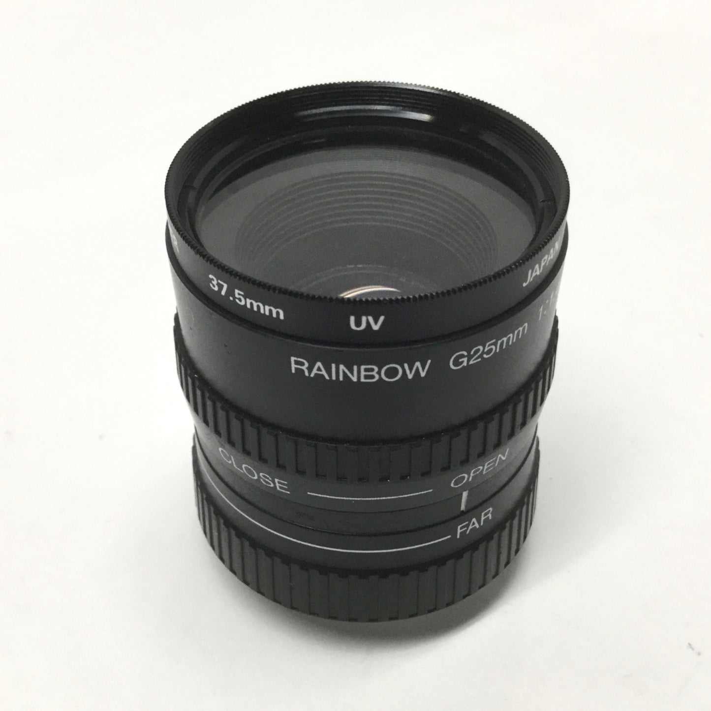 Used Rainbow CCTV G25MWI G25mm 1:1.4 1" Camera Lens, C-Mount w/ UV Filter