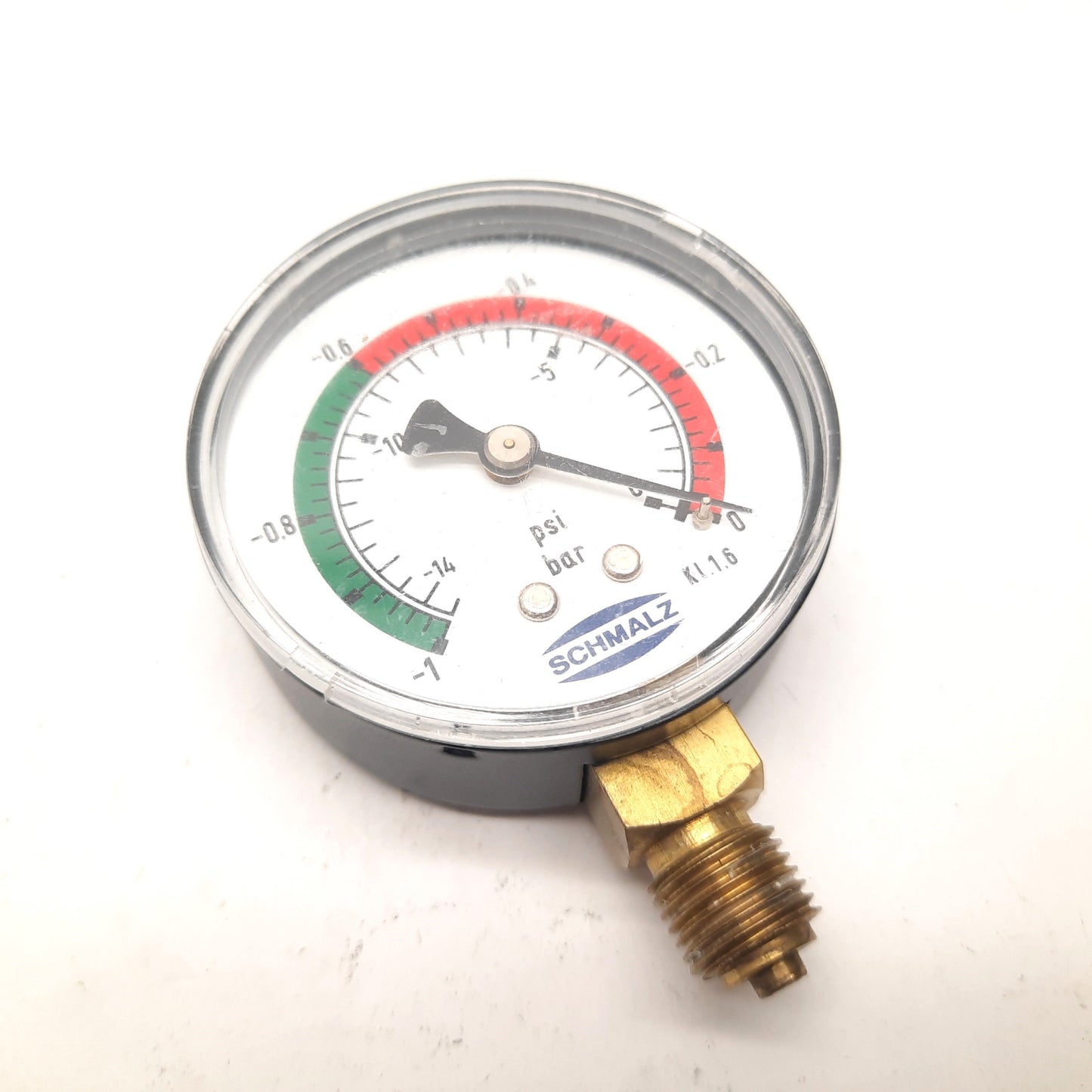 Used Schmalz VAM-63-V-U Vacuum Gauge Dial: 2-1/2" Range: 0 to -1 bar 10.07.02.00004