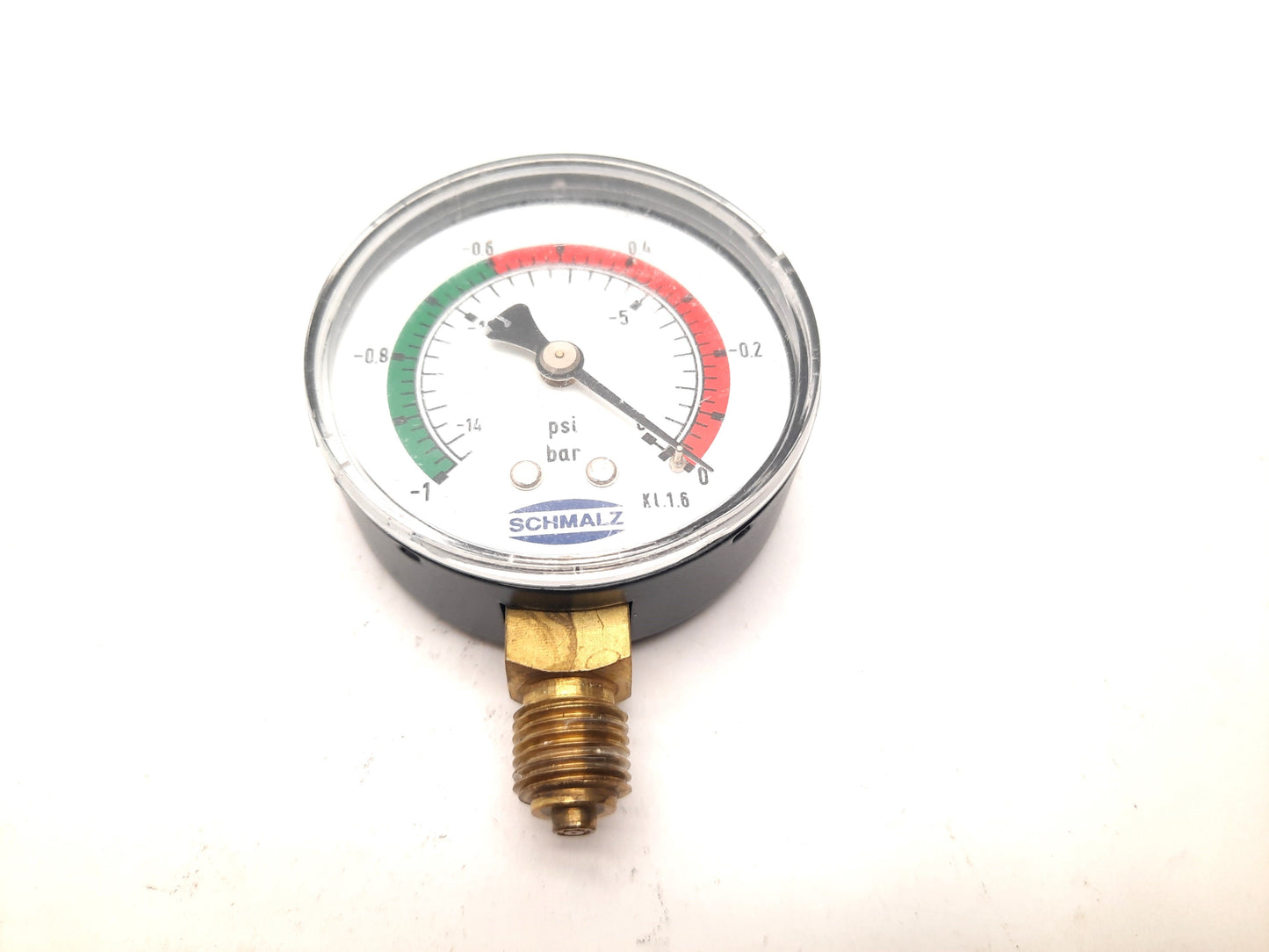 Used Schmalz VAM-63-V-U Vacuum Gauge Dial: 2-1/2" Range: 0 to -1 bar 10.07.02.00004